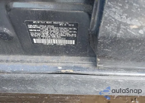 2016 Subaru Crosstrek 2.0I Limited z USA, uszkodzony, nr VIN JF2GPALC0GH265858